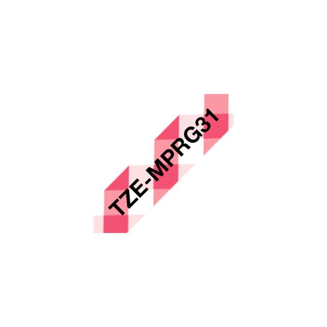Brother - TZE-MPRG31 cinta para impresora de etiquetas Negro sobre rojo