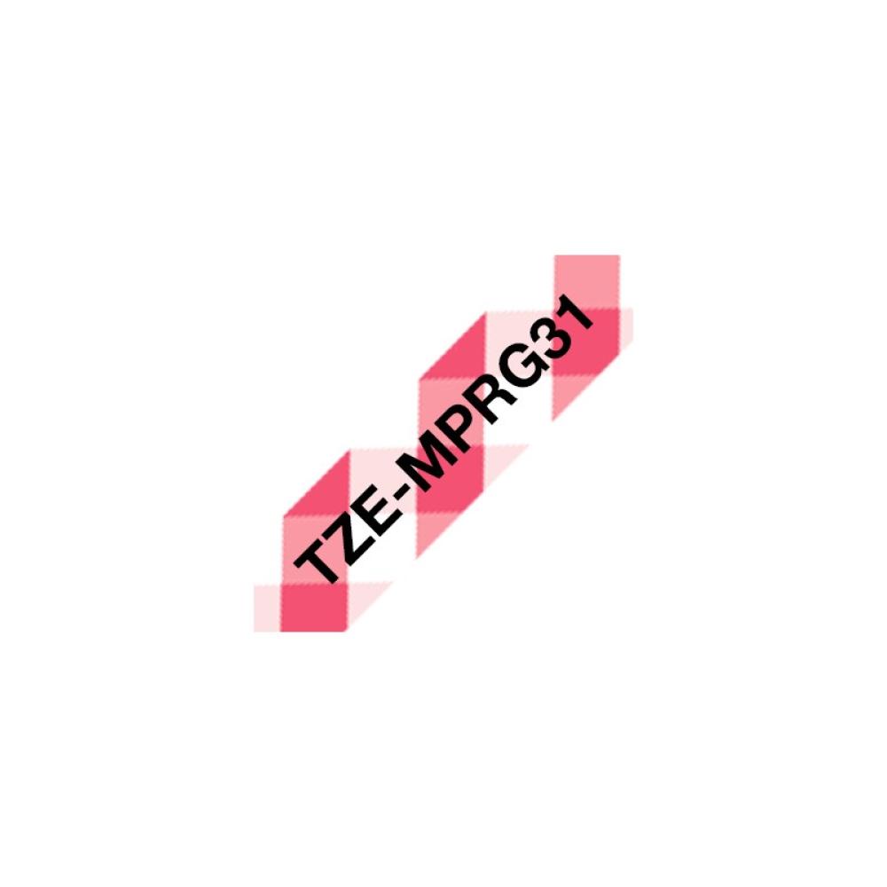 Brother - TZE-MPRG31 cinta para impresora de etiquetas Negro sobre rojo