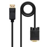 Nanocable - Cable conversor DISPLAYPORT a VGA, DP/M - VGA/M, Negro, 5.0 M