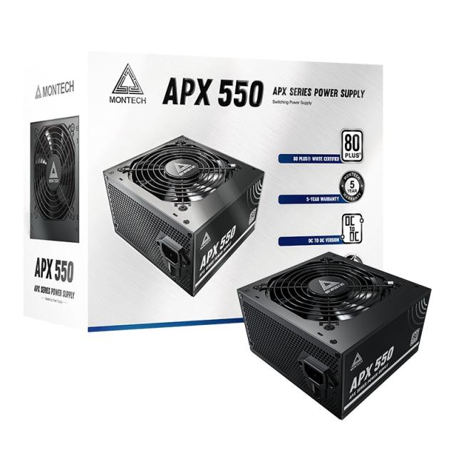 Montech - APX550 unidad de fuente de alimentación 550 W 20+4 pin ATX ATX Negro