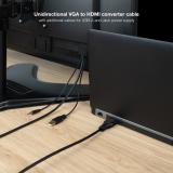Nanocable - Conversor unidireccional VGA/M + AUDIO/M + USB-A/M (para alimentación) a HDMI/M, Negro, 1.8m