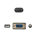 Nanocable - Conversor unidireccional VGA/M + AUDIO/M + USB-A/M (para alimentación) a HDMI/M, Negro, 1.8m