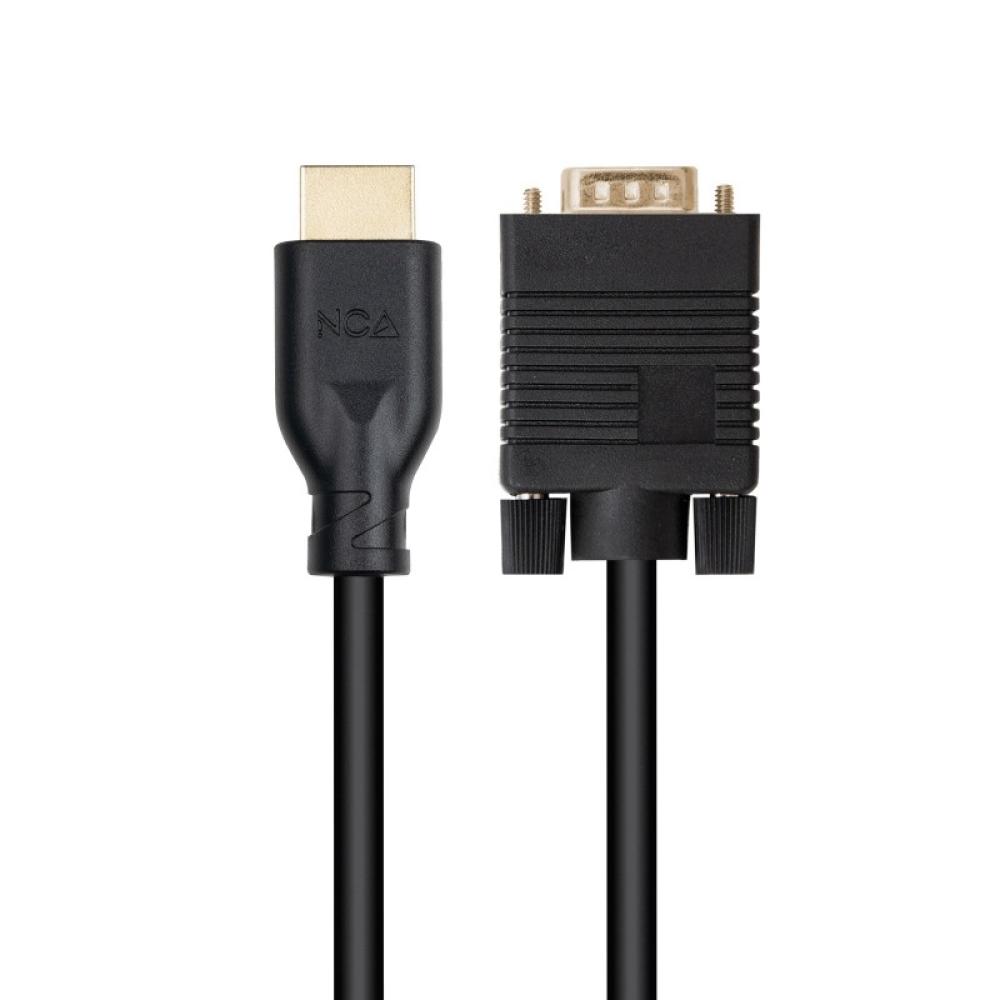 Nanocable - Cable conversor VGA/M a HDMI/M, Negro, 1.8m