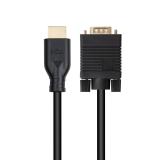 Nanocable - Cable conversor VGA/M a HDMI/M, Negro, 1.8m