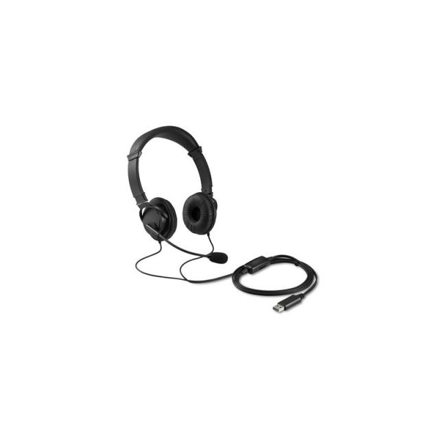 Kensington - Auriculares USB-A clásicos con micrófono y control de volumen