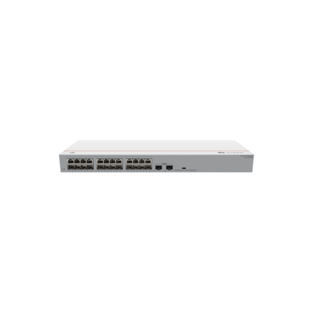 Huawei - HUAWEI S110-24T2SR (24*10/100/1000BASE-T PORTS, 2*GE SFP PORTS, AC POWER) (S110-24T2SR)