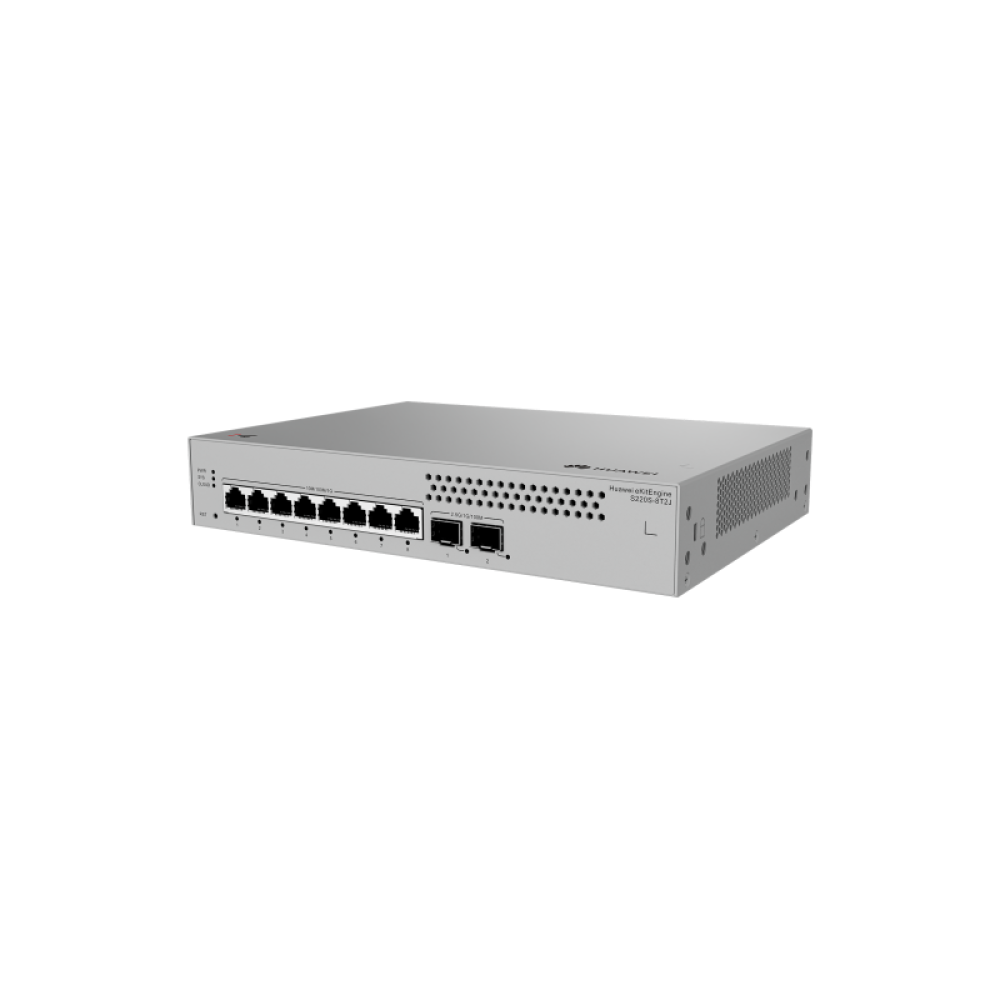 Huawei - HUAWEI DATA COMMUNICATION,S220S 8T2J,S220S 8T2J,S220S 8T2J 8 10 100 1000BASE T PORTS, 2 2.5GE SFP PORTS, BUILT IN AC PO