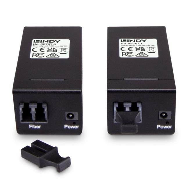 Lindy - 42707 extensor audio/video Transmisor y receptor de señales AV Negro