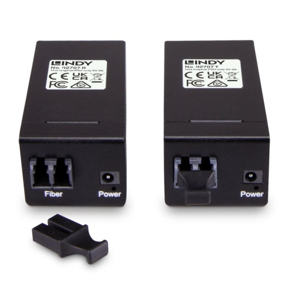 Lindy - 42707 extensor audio/video Transmisor y receptor de señales AV Negro