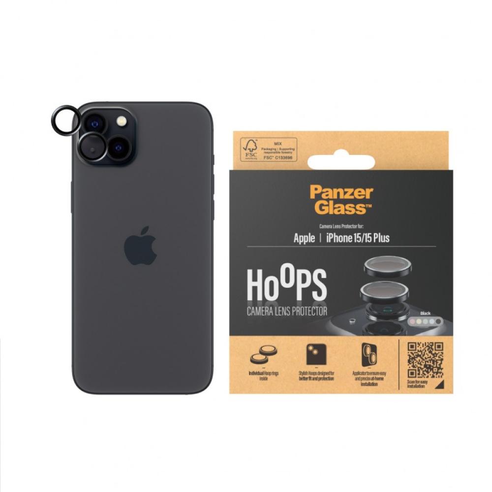 PanzerGlass - Hoops® Camera Lens Protector Black iPhone 15 / 15 Plus Protector de pantalla Apple 1 pieza(s)