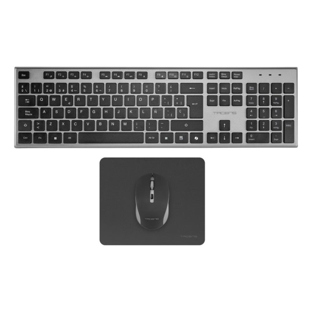 Tacens - 6ZENITHES teclado Ratón incluido Hogar / Oficina RF inalámbrico QWERTY Español Gris