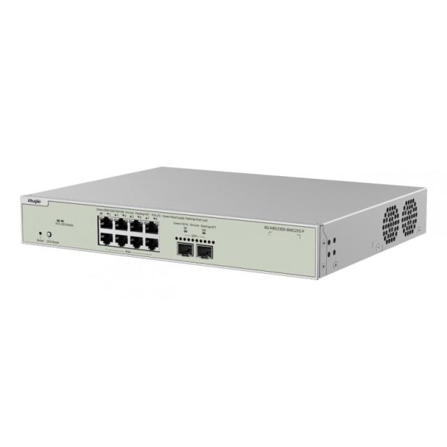 Ruijie Networks - RG-NBS3300-8MG2XS-P switch Gestionado L2 Energía sobre Ethernet (PoE) Gris