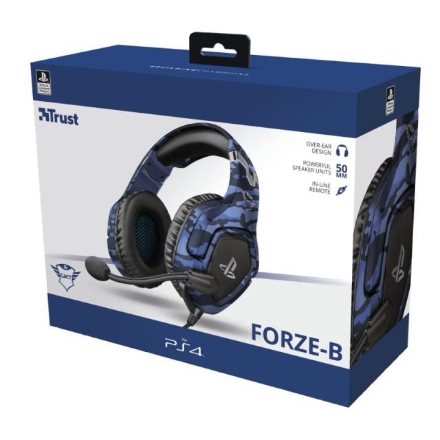 Trust - GXT 488 Forze PS4 Auriculares Alámbrico Diadema Juego Negro, Azul