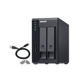 QNAP - TR-002 caja para disco duro externo Carcasa de disco duro/SSD Negro 2.5/3.5"