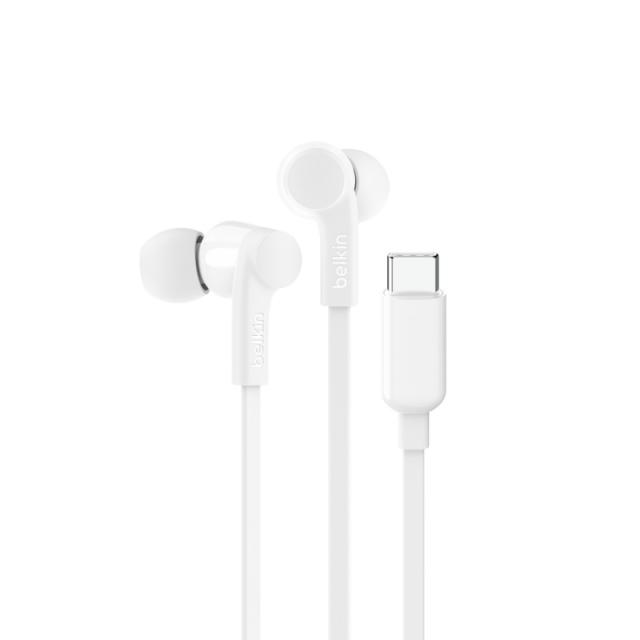 Belkin - SoundForm Auriculares Alámbrico Dentro de oído Música/uso diario USB Tipo C Blanco