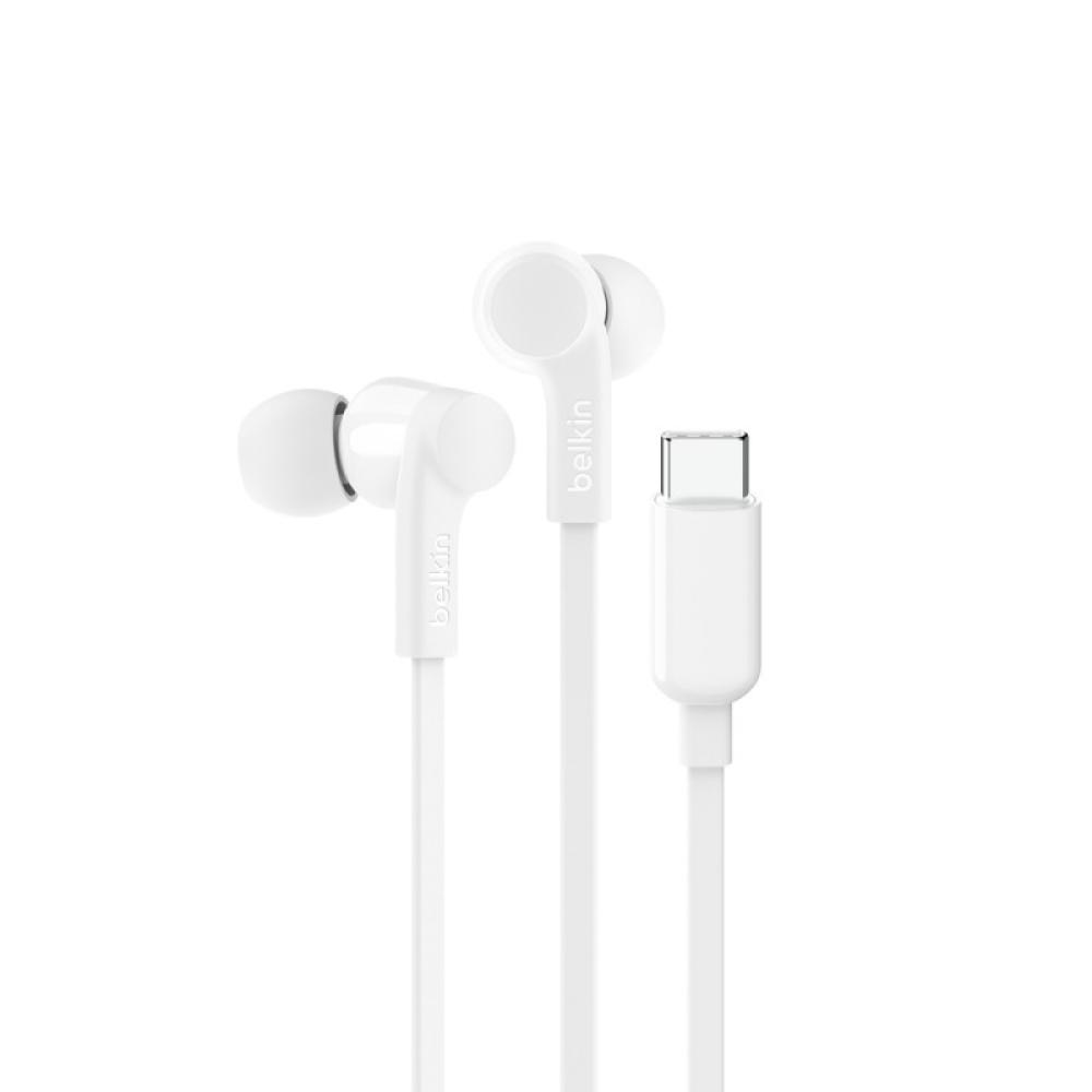 Belkin - SoundForm Auriculares Alámbrico Dentro de oído Música/uso diario USB Tipo C Blanco