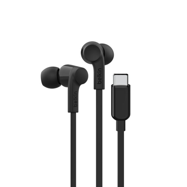 Belkin - SoundForm Auriculares Alámbrico Dentro de oído Música/uso diario USB Tipo C Negro
