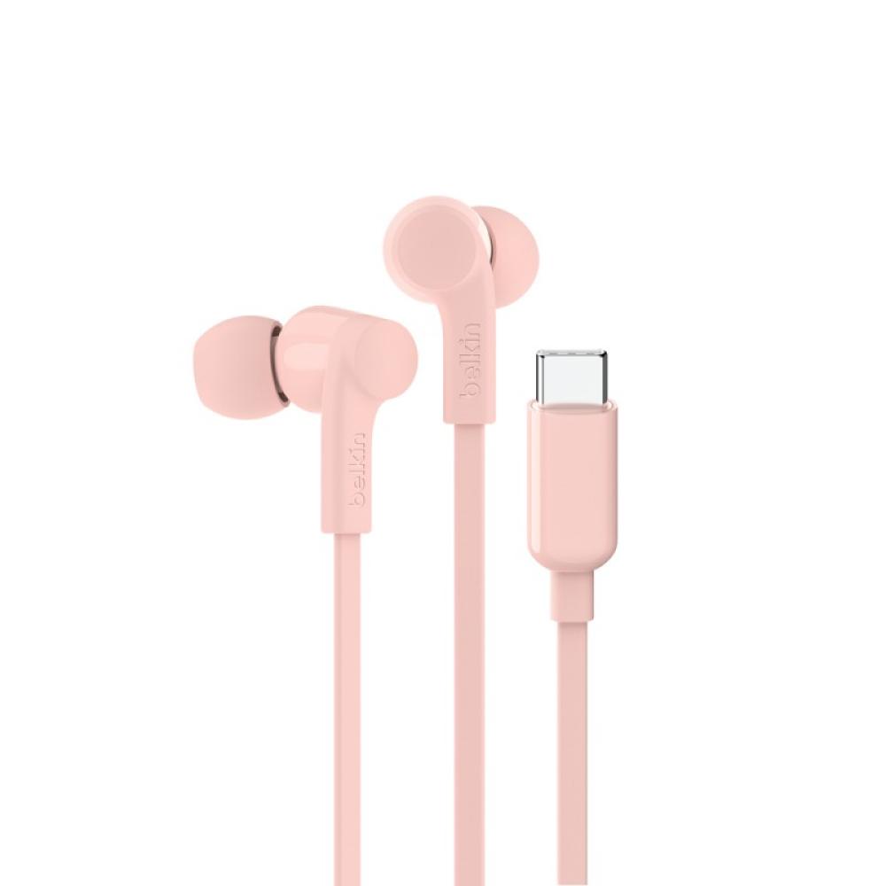 Belkin - SoundForm Auriculares Alámbrico Dentro de oído Música/uso diario USB Tipo C Rosa