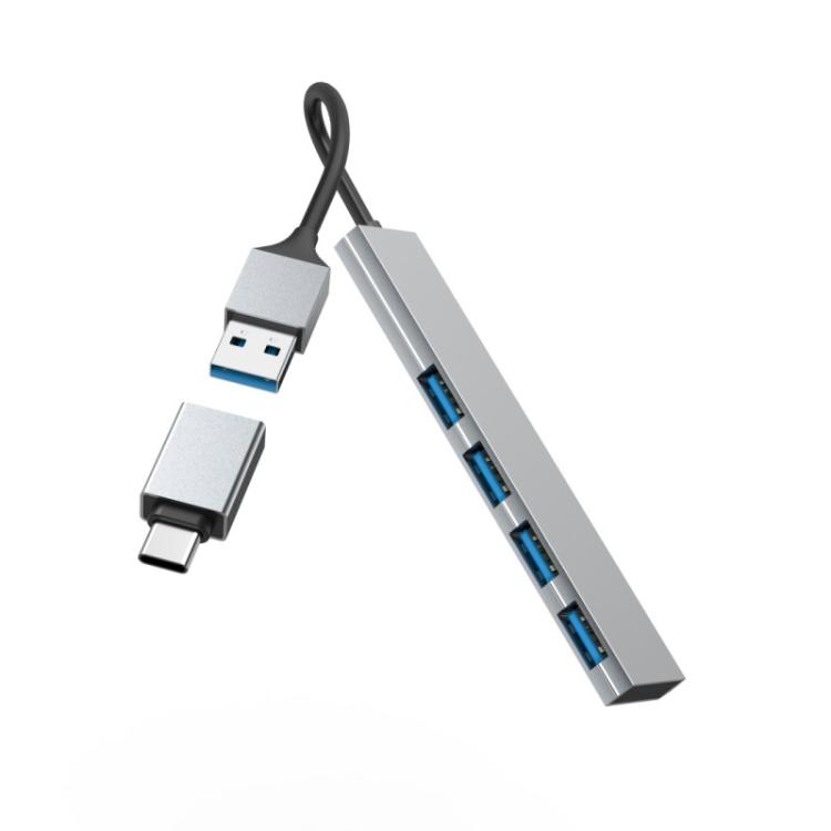 Hama - 00200141 hub de interfaz USB 3.2 Gen 1 (3.1 Gen 1) Type-A 5000 Mbit/s Gris