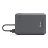 Hama - Travel Polímero de litio 10000 mAh Antracita