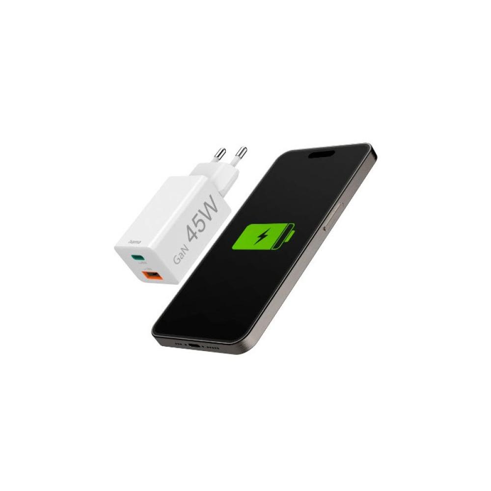 Hama - 00201993 cargador de dispositivo móvil Teléfono móvil, Portátil, Smartphone, Tableta Blanco Corriente alterna Carga rápid