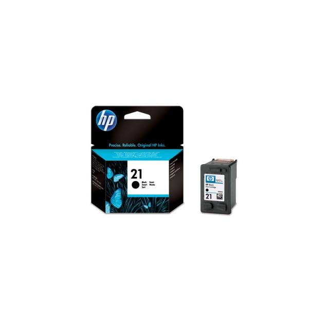 HP - 21 Black Original Ink Cartridge cartucho de tinta Rendimiento estándar Negro