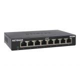 NETGEAR - GS308-300PES switch No administrado L2 Gigabit Ethernet (10/100/1000) Negro