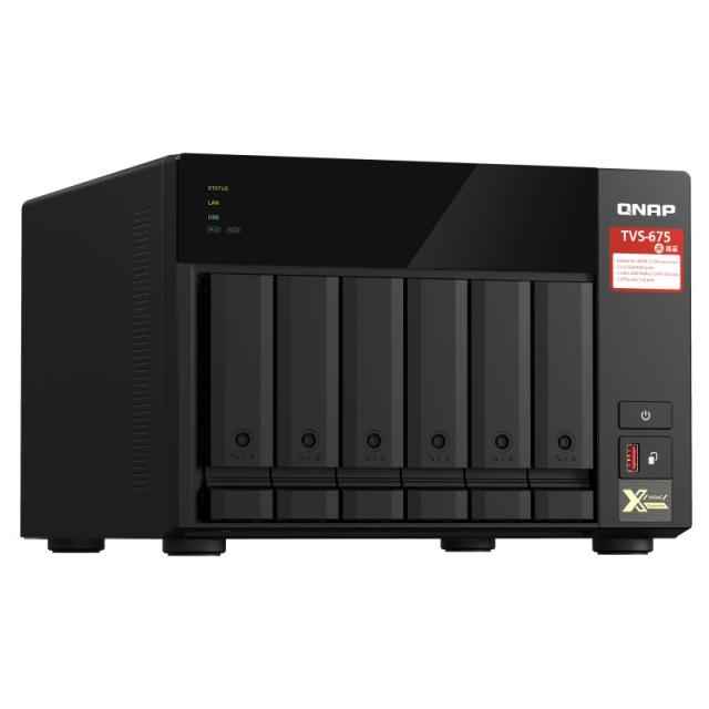 QNAP - TVS-675 NAS Torre ZhaoXin KaiXian KX-6000 KX-U6580 8 GB DDR4 0 TB QuTS hero Negro
