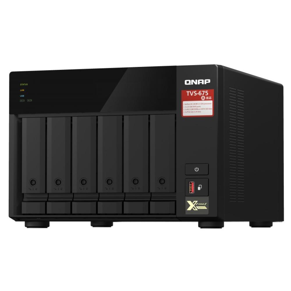 QNAP - TVS-675 NAS Torre ZhaoXin KaiXian KX-6000 KX-U6580 8 GB DDR4 0 TB QuTS hero Negro