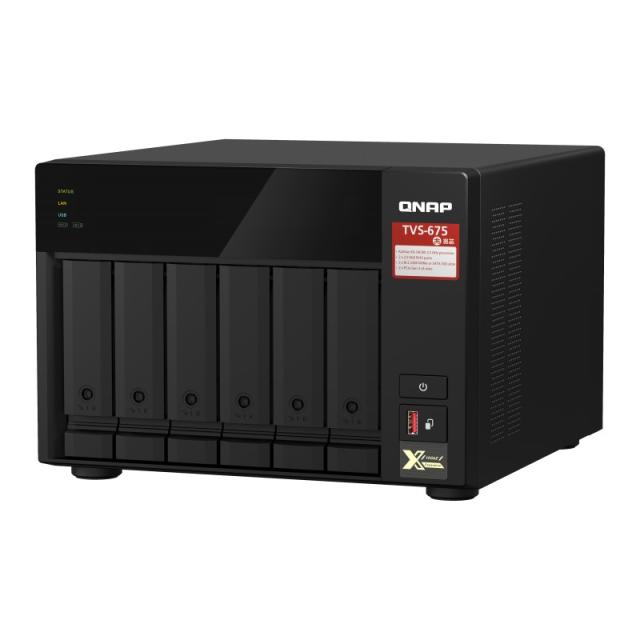 QNAP - TVS-675 NAS Torre ZhaoXin KaiXian KX-6000 KX-U6580 8 GB DDR4 0 TB QuTS hero Negro