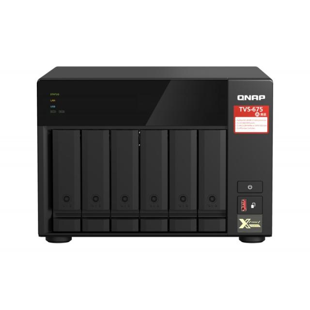 QNAP - TVS-675 NAS Torre ZhaoXin KaiXian KX-6000 KX-U6580 8 GB DDR4 0 TB QuTS hero Negro