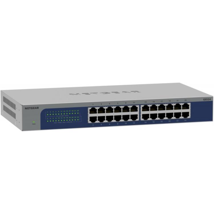 NETGEAR - GS524-300EUS switch No administrado Gigabit Ethernet (10/100/1000) Gris