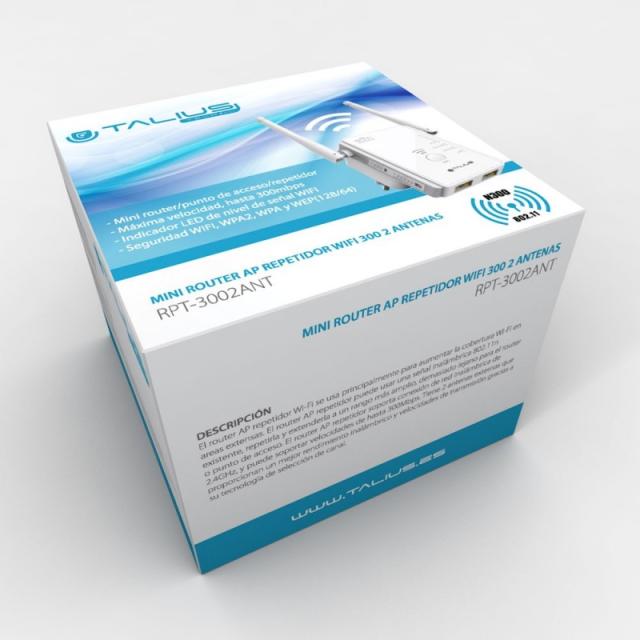 TALIUS - router/ repetidor/ AP 300Mb 2 antenas REP-3002-ANT