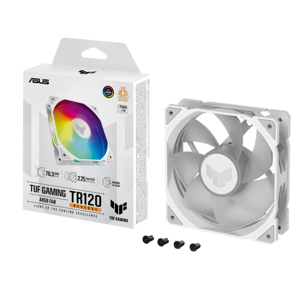 ASUS - TUF GAMING TR120 ARGB REVERSE 1-pack White Carcasa del ordenador Refrigerador de aire 12 cm Blanco