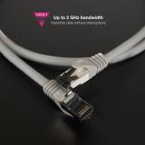 Nanocable - Cable de Red Latiguillo Cat.8.1 2GHz LSZH SSTP AWG26, Gris, 25 cm