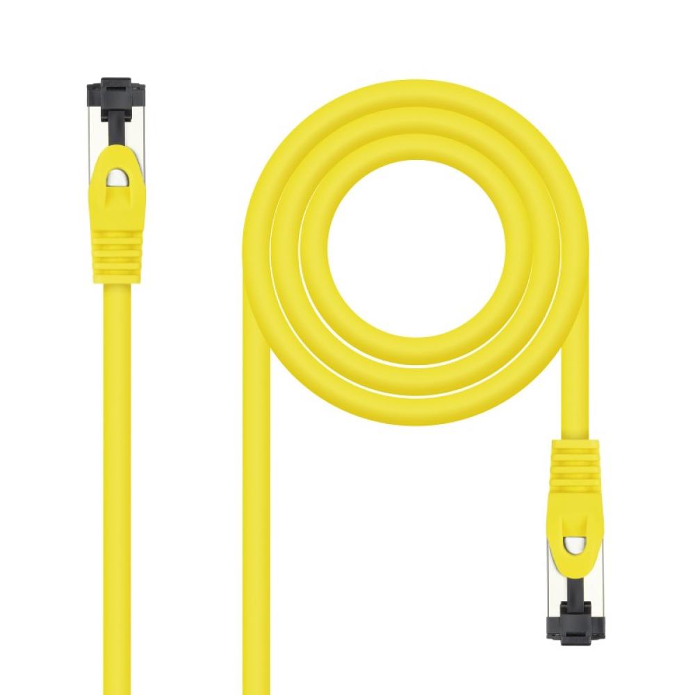 Nanocable - Cable de Red Latiguillo Cat.8.1 2GHz LSZH SSTP AWG26, Amarillo, 25 cm