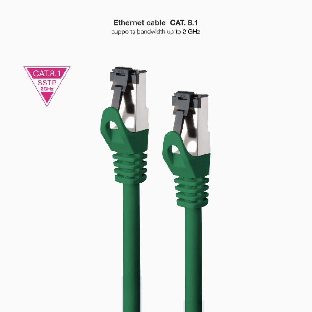 Nanocable - Cable de Red Latiguillo Cat.8.1 2GHz LSZH SSTP AWG26, Verde, 2 m