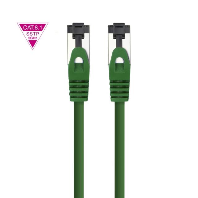Nanocable - Cable de Red Latiguillo Cat.8.1 2GHz LSZH SSTP AWG26, Verde, 2 m