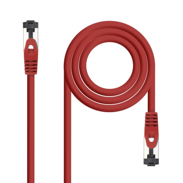 Nanocable - Cable de Red Latiguillo Cat.8.1 2GHz LSZH SSTP AWG26, Rojo, 2 m