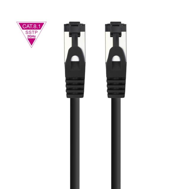 Nanocable - Cable de Red Latiguillo Cat.8.1 2GHz LSZH SSTP AWG26, Negro, 5 m