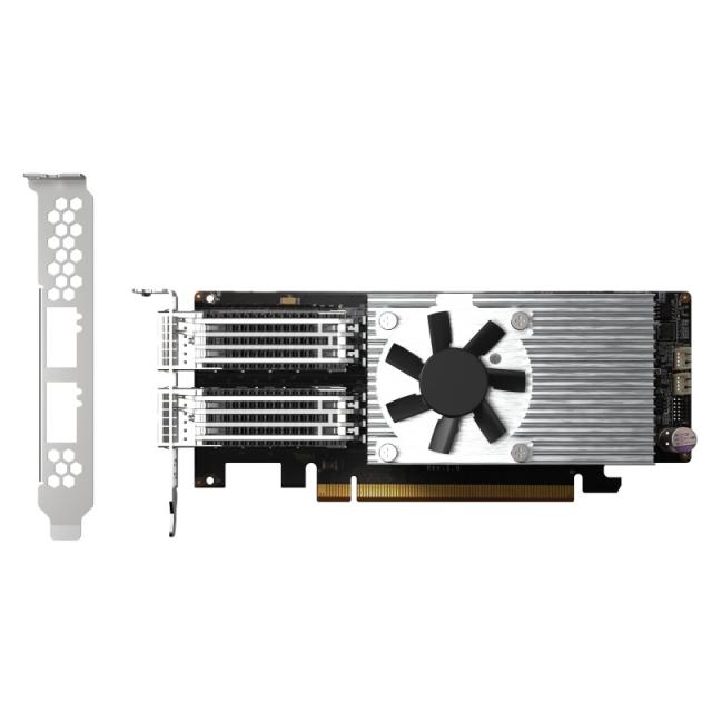 QNAP - QXG-100G2SF-E810 adaptador y tarjeta de red Interno Fibra 100000 Mbit/s