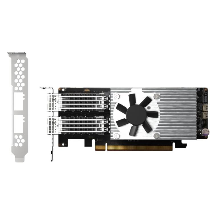 QNAP - QXG-100G2SF-E810 adaptador y tarjeta de red Interno Fibra 100000 Mbit/s
