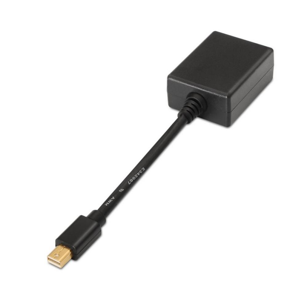 AISENS - A125-0135 adaptador de cable de vídeo 0,15 m Mini DisplayPort VGA Negro
