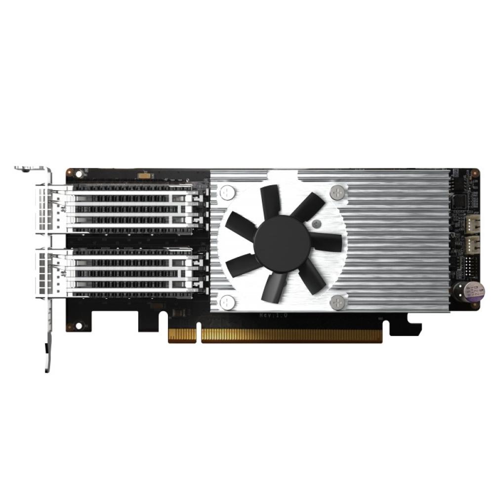 QNAP - QXG-100G2SF-E810 adaptador y tarjeta de red Interno Fibra 100000 Mbit/s