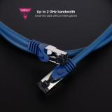 Nanocable - Cable de Red Latiguillo Cat.8.1 2GHz LSZH SSTP AWG26, Azul, 0,5 m