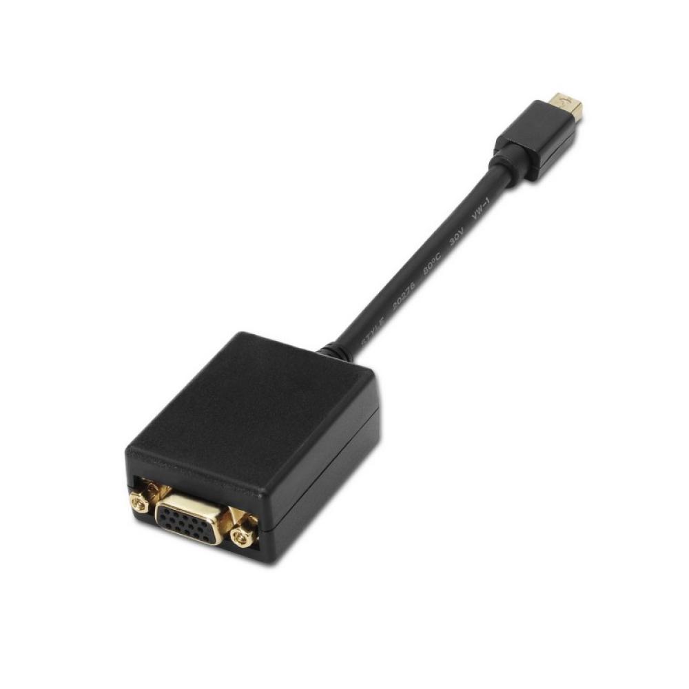 AISENS - A125-0135 adaptador de cable de vídeo 0,15 m Mini DisplayPort VGA Negro