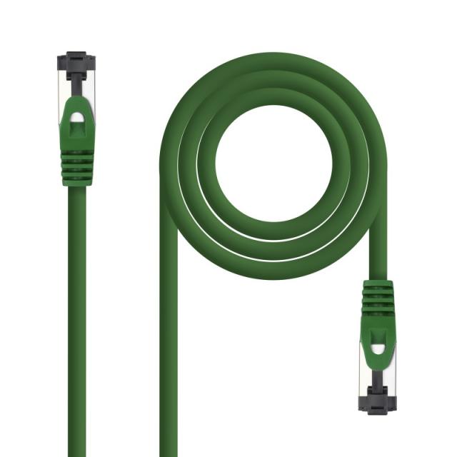 Nanocable - Cable de Red Latiguillo Cat.8.1 2GHz LSZH SSTP AWG26, Verde, 0.5 m