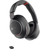 HP Poly - Auriculares Poly Voyager Surround 85 UC USB-C con certificación Microsoft Teams + adaptador USB-C/A + base de carga