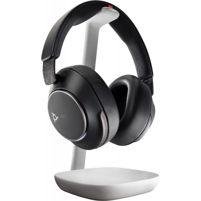 HP Poly - Auriculares Poly Voyager Surround 85 UC USB-C con certificación Microsoft Teams + adaptador USB-C/A + base de carga