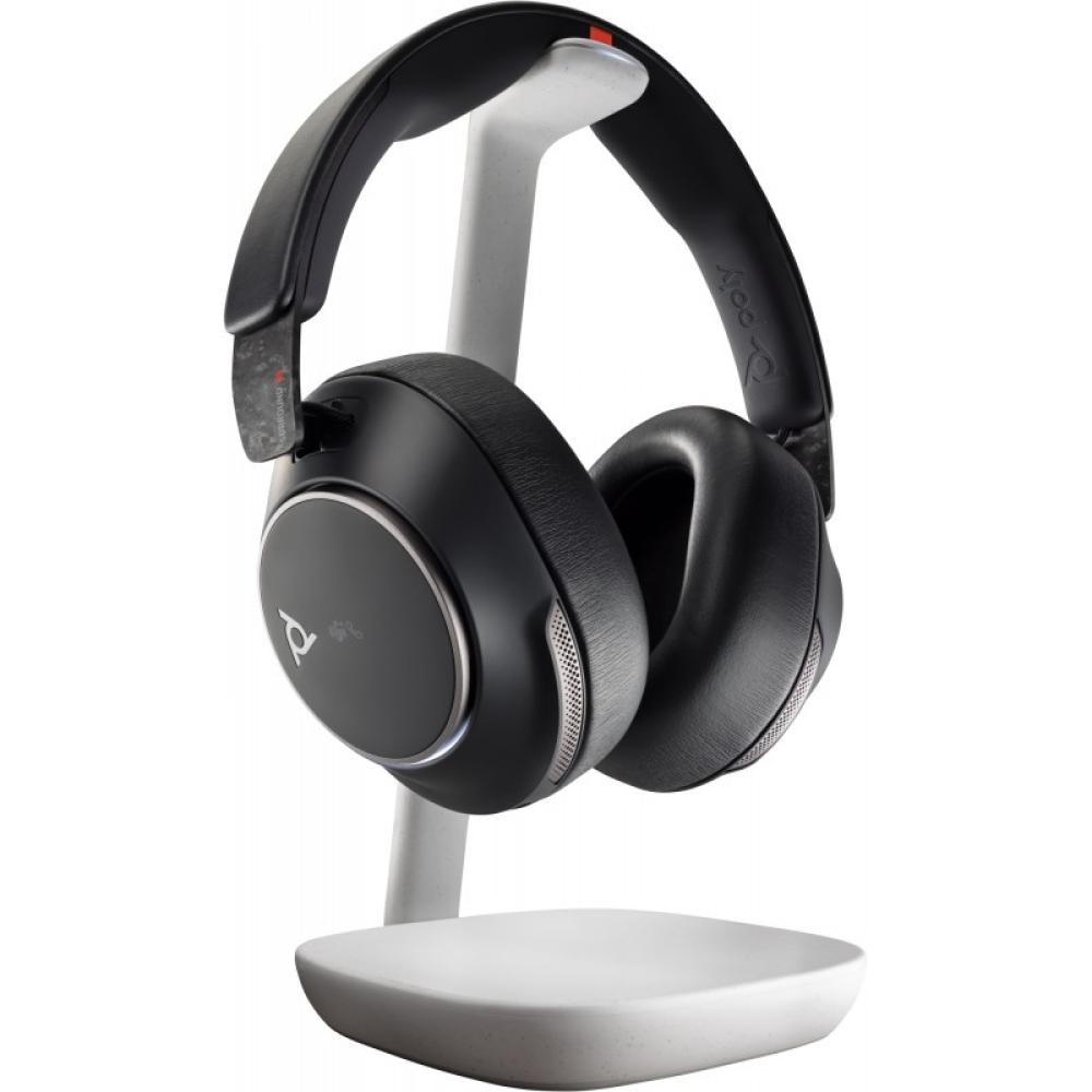 HP Poly - Auriculares Poly Voyager Surround 85 UC USB-C con certificación Microsoft Teams + adaptador USB-C/A + base de carga